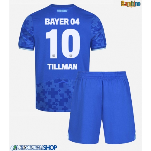 Maglie da calcio Bayer Leverkusen Malik Tillman #10 Terza Maglia Bambino 2025-26 Manica Corta + Pantaloni corti)